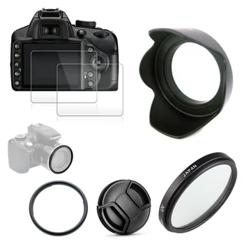 UV Filter Lens hood Cap Adapter ring & 2x Glass Screen Protector for Canon Powershot SX70 HS camera
UV Filter Lens hood Cap Adapter ring & 2x Glass Screen Protector for Canon Powershot SX70 HS camera