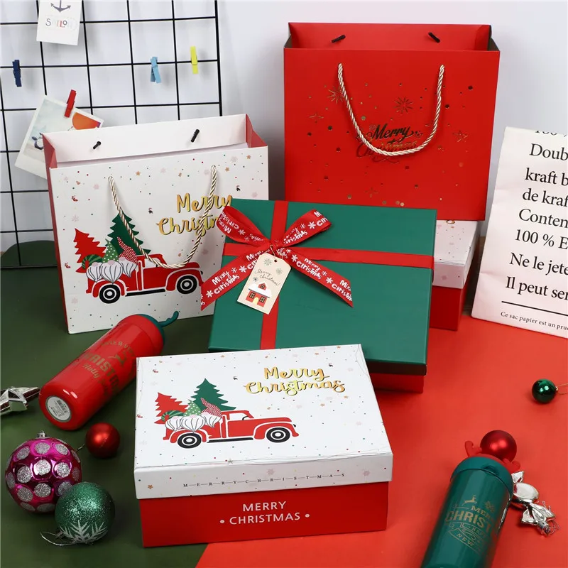 1Pc Merry Christmas Gift Box With Bag Xmas Eve Apple Snacks Candy Cookie Chocolate Cheese Packaging Case Souvenir Party Favour
1Pc Merry Christmas Gift Box With Bag Xmas Eve Apple Snacks Candy Cookie Chocolate Cheese Packaging Case Souvenir Party Favour