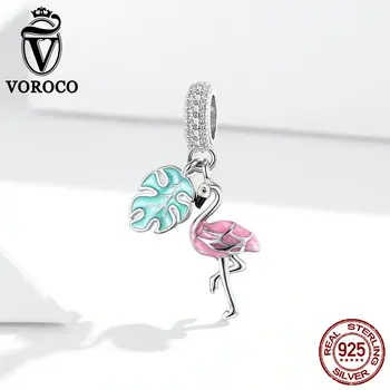 VOROCO Fit Original Pandora Charm Bracelet 925 Sterling Silver Bead Flamingo Clear CZ Crystal European Charms Bead DIY Jewelry
VOROCO Fit Original Pandora Charm Bracelet 925 Sterling Silver Bead Flamingo Clear CZ Crystal European Charms Bead DIY Jewelry