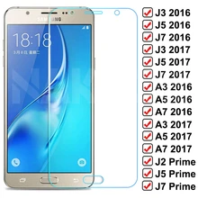 Protection d'Écran en Verre Trempé 9D pour Samsung, Adapté aux Modèles Galaxy S7, A3, A5, A7, J3, J5, J7 2016 2017, J2, J4, J7 Core et J5 Prime=