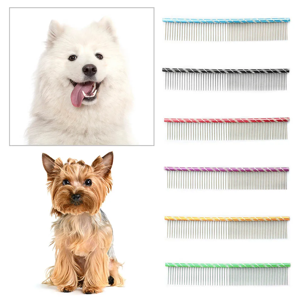 Pet Dog Comb Bright Multi-Colored Stripe Grooming Comb For Shaggy Cat Dogs Barber Grooming Tool Salon Pet Grooming
Pet Dog Comb Bright Multi-Colored Stripe Grooming Comb For Shaggy Cat Dogs Barber Grooming Tool Salon Pet Grooming