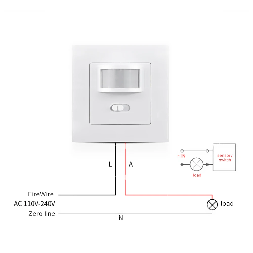 Motion Sensor Switch Security light Control IR Infrared Movement Induction Detector With Switcher AC110V -220V ON/OFF/PIR
Motion Sensor Switch Security light Control IR Infrared Movement Induction Detector With Switcher AC110V -220V ON/OFF/PIR