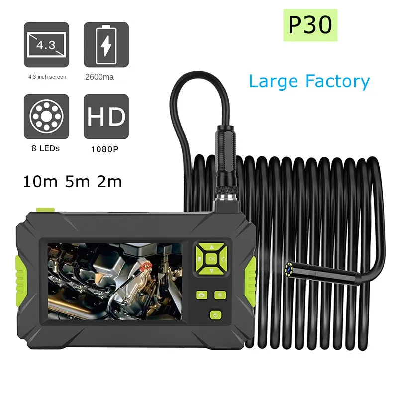 P30 Industrial Pipe Endoscope 2 Million Ultra-Clear Handheld Screen Endoscope Hard Wire 4.3 Inch Screen Endoscope 10M Long Line
P30 Industrial Pipe Endoscope 2 Million Ultra-Clear Handheld Screen Endoscope Hard Wire 4.3 Inch Screen Endoscope 10M Long Line