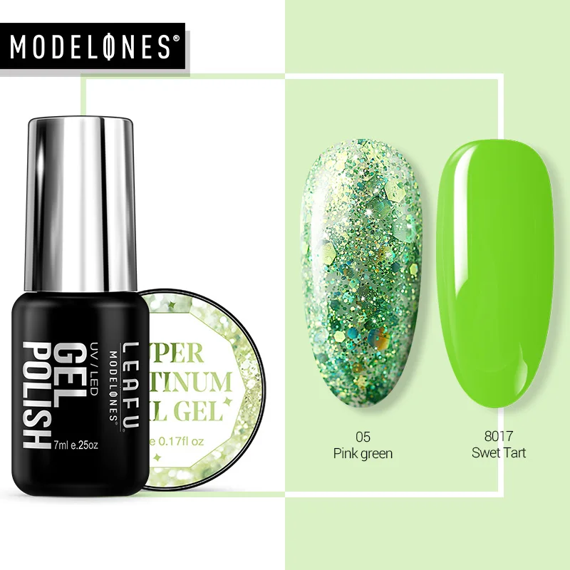 Modelones 2Pcs/Lot Green Color Glitter Led Nail Gel Polish Set Super Shiny Glitter UV Gel Nail Polish Long Lasting Diamond Gel
Modelones 2Pcs/Lot Green Color Glitter Led Nail Gel Polish Set Super Shiny Glitter UV Gel Nail Polish Long Lasting Diamond Gel