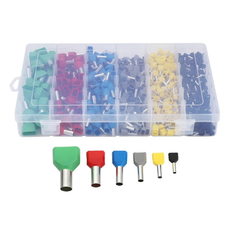 780Pcs Dual Bootlace Ferrule Teminator Kit Electrical Crimp Dual Entry Cord End Wire Terminal Connector
780Pcs Dual Bootlace Ferrule Teminator Kit Electrical Crimp Dual Entry Cord End Wire Terminal Connector