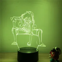 3D светодиодный Ночной светильник Аниме One Piece Lfuyy Gear 2 осанка Ver.