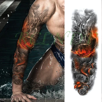 Waterproof Temporary Tattoo Sticker phoenix angel warrior sword rose flower full arm big fake tatto flash tatoo for men women
Waterproof Temporary Tattoo Sticker phoenix angel warrior sword rose flower full arm big fake tatto flash tatoo for men women