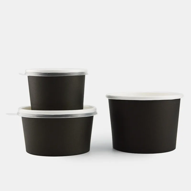 50pcs High quality black disposable ice cream cup thick yogurt salad fruit food container packaging takeaway paper cup with lid
50pcs High quality black disposable ice cream cup thick yogurt salad fruit food container packaging takeaway paper cup with lid