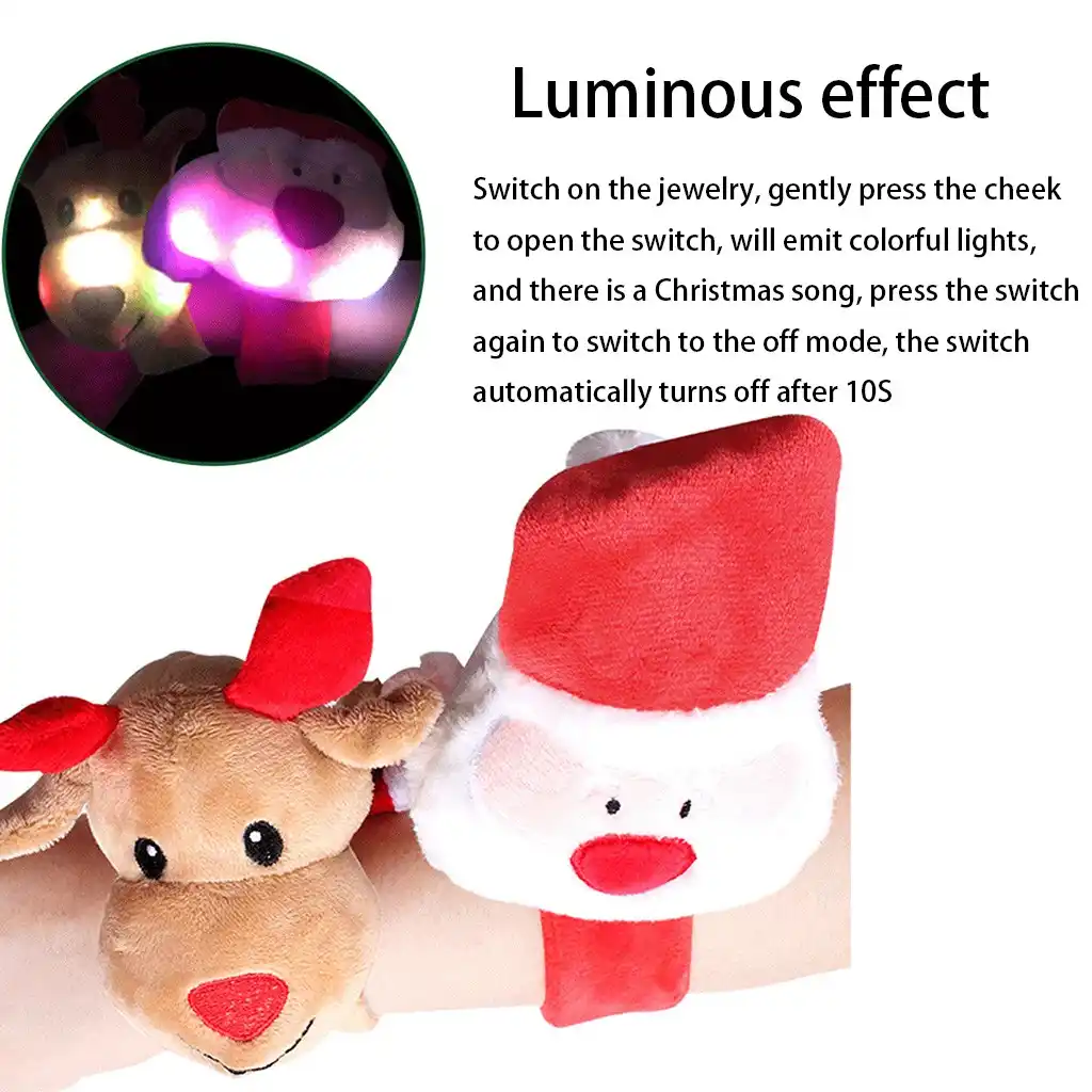 doll clap circle pat hand ring bracelet led light glow christ