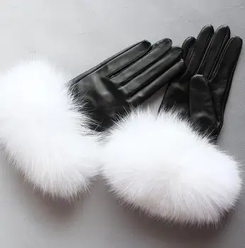 Women's natural big fox fur genuine leather glove lady's warm natural sheepskin leather plus size driving glove R2443
Women's natural big fox fur genuine leather glove lady's warm natural sheepskin leather plus size driving glove R2443