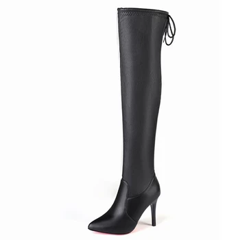 Fringe Pointed Super High Heel Women's Over-The-Knee Boots Lace-Up Plus Velvet Slender Heel Boots Were Thin High Boots Leather
Fringe Pointed Super High Heel Women's Over-The-Knee Boots Lace-Up Plus Velvet Slender Heel Boots Were Thin High Boots Leather
