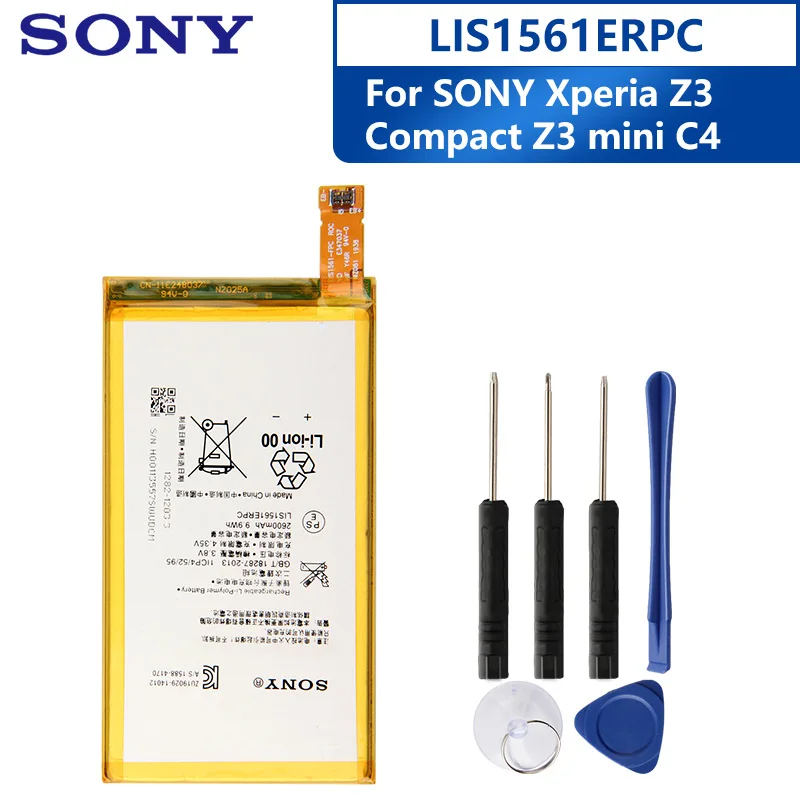 Оригинальный сменный аккумулятор Sony для телефона SONY Xperia Z3 Compact mini C4 M55W D5833 SO 02G Z3MINI