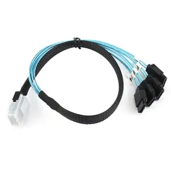 Mini SAS 4i SFF-8087 36P 36-Pin Male to 4 SATA 7-Pin Splitter Adapter Cable 0.5M Connecter Support for 10 GBPs Band
Mini SAS 4i SFF-8087 36P 36-Pin Male to 4 SATA 7-Pin Splitter Adapter Cable 0.5M Connecter Support for 10 GBPs Band