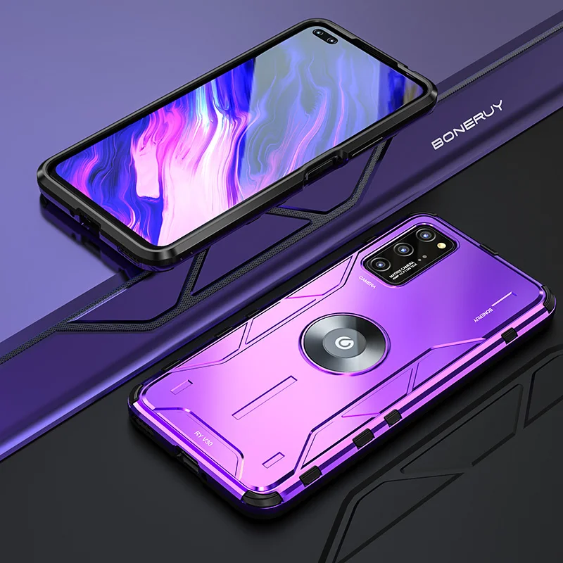 Роскошные Чехлы для Huawei Honor V30Pro бронированный чехол с магнитным кольцом