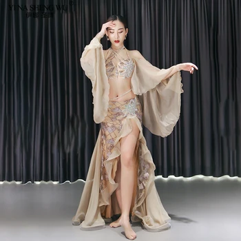Women New Belly Dance Costume Set Oriental Dance Bat sleeves Sexy Top+Split Skirt 2pcs Elegant Gorgeous Competition Suits
Women New Belly Dance Costume Set Oriental Dance Bat sleeves Sexy Top+Split Skirt 2pcs Elegant Gorgeous Competition Suits