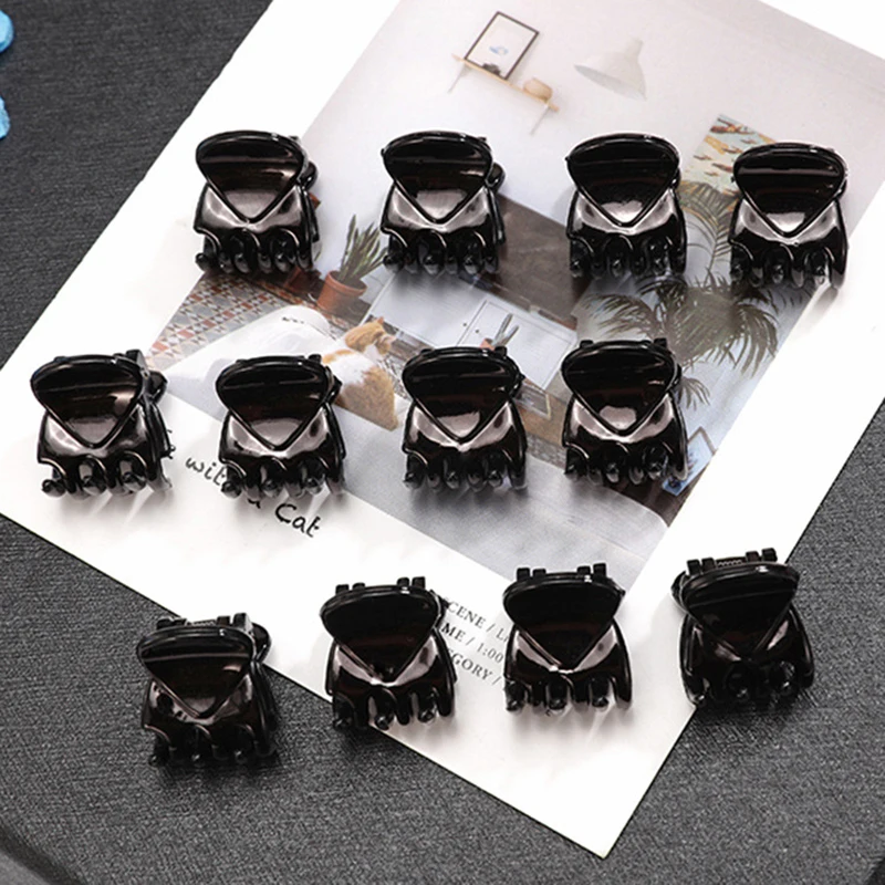 12pcs/set Mini Size Acrylic Plastic Grip Hair Clip Clamps Basic Black Multiful Hair Claw For Woman Vintage Fashion Headdress
12pcs/set Mini Size Acrylic Plastic Grip Hair Clip Clamps Basic Black Multiful Hair Claw For Woman Vintage Fashion Headdress