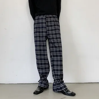 2020 Spring And Autumn New Original Niche Checkered Temperament Wild Personality Foot Mouth Lace Design Casual Pants Blue M-XL
2020 Spring And Autumn New Original Niche Checkered Temperament Wild Personality Foot Mouth Lace Design Casual Pants Blue M-XL