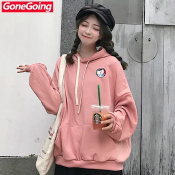 GoneGoing 2020 New Spring Women Korean Style Dog Embroidery Hoodies Pink Kwaii Loose Sweatshirt 031602
GoneGoing 2020 New Spring Women Korean Style Dog Embroidery Hoodies Pink Kwaii Loose Sweatshirt 031602