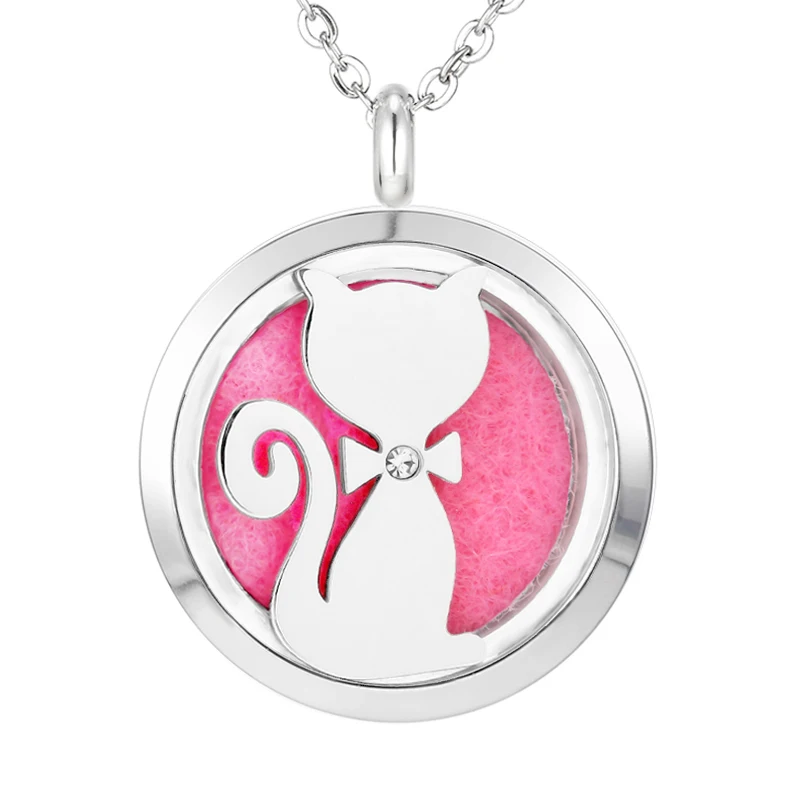 073 Essential Oil Diffuser Locket Pendant Necklace