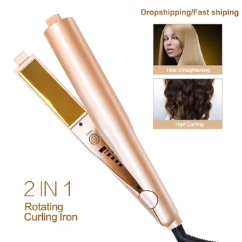 CURLING IRONS 2 in 1 Gold Twist Hair Curling & Straightening Tools Hair Curler Electric Hair Straightener Brush Flat Iron
CURLING IRONS 2 in 1 Gold Twist Hair Curling & Straightening Tools Hair Curler Electric Hair Straightener Brush Flat Iron