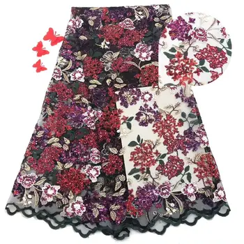 Madison Embroidery Nigerian Lace Fabric for Wedding African French Tulle Lace with Sequin High Quality Embroidery 3D Lace Fabric 
Madison Embroidery Nigerian Lace Fabric for Wedding African French Tulle Lace with Sequin High Quality Embroidery 3D Lace Fabric