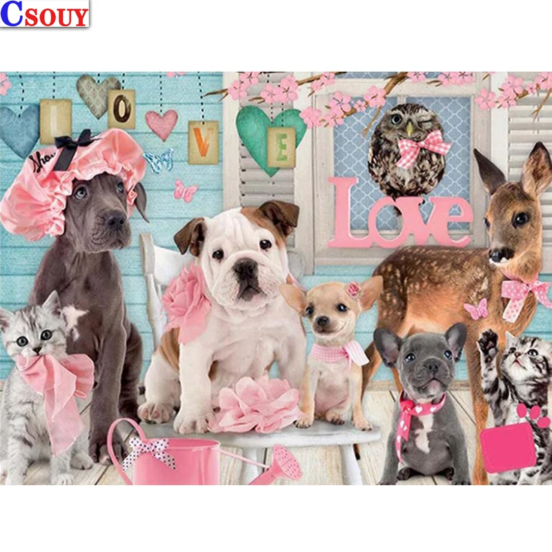 Love Animals Diy Diamond Embroidery Cat & Dog Diamond Mosaic Drawing Full Square Round Drill Diamond Painting Cross Stitch Decor
Love Animals Diy Diamond Embroidery Cat & Dog Diamond Mosaic Drawing Full Square Round Drill Diamond Painting Cross Stitch Decor