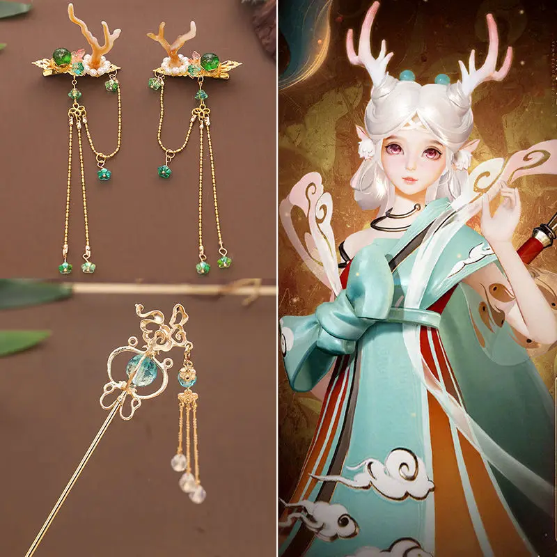 Chinese Hanfu Deer Antlers Fairy Hair Clips Headdress Sweet Anime Codplay Girls Women Hairpins With Tassel Hair Accessories
Chinese Hanfu Deer Antlers Fairy Hair Clips Headdress Sweet Anime Codplay Girls Women Hairpins With Tassel Hair Accessories