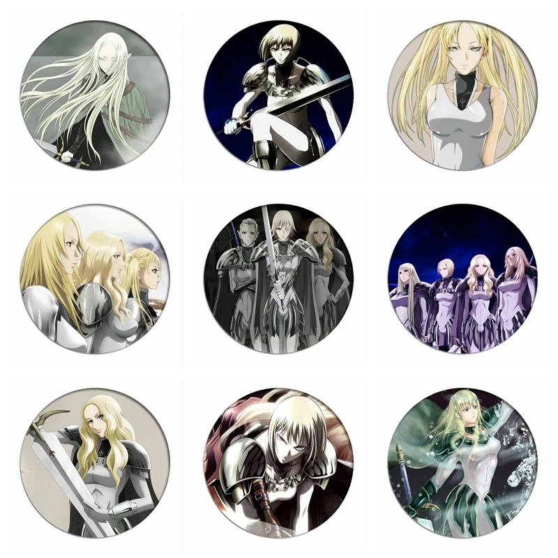 Claymore Cosplay Badges Clare Brooch Icon Collection Teresa Breastpin for Backpacks Clothing |