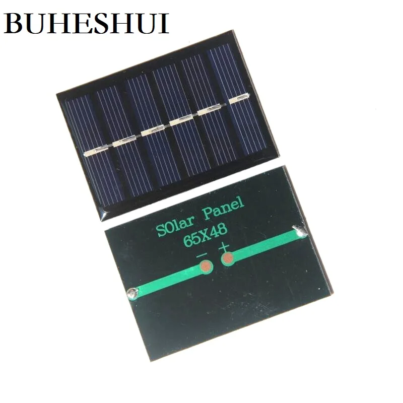 

BUHESHUI 0.3W 3V Solar Panel DIY Solar Charger For 2.4V Battery Light Study Polycrystalline Epoxy 65*48MM Wholesale 1000pcs