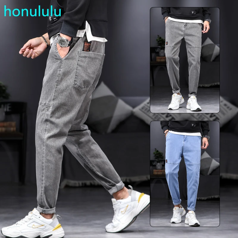 Fat elastic waist jeans men loose harem tide brand retro wild drawstring elastic large size nine-point pants
Fat elastic waist jeans men loose harem tide brand retro wild drawstring elastic large size nine-point pants