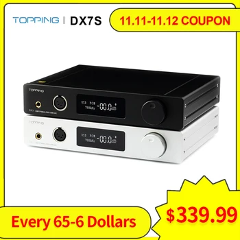 TOPPING DX7s Decoder ES9038Q2M HIFI Headphone Amplifier Balanced DAC Audio Amplifiers XMOS XU208 AMP 32bit USB Decodificado
TOPPING DX7s Decoder ES9038Q2M HIFI Headphone Amplifier Balanced DAC Audio Amplifiers XMOS XU208 AMP 32bit USB Decodificado