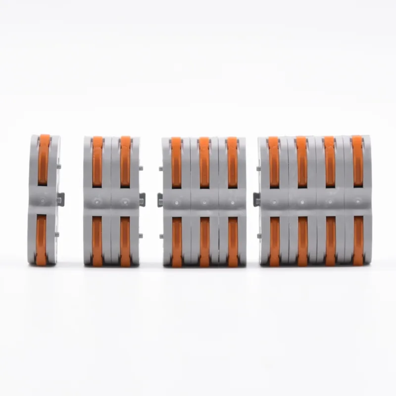 SLP-1/SLP-2/SLP-3 Quick Wire Connector Teminator Lug 32A 450V 0.14-2.5mm^2 wire Connection push in Wiring Terminal Block
SLP-1/SLP-2/SLP-3 Quick Wire Connector Teminator Lug 32A 450V 0.14-2.5mm^2 wire Connection push in Wiring Terminal Block