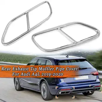 Pair Silver Rear Dual Exhaust Muffler Tail Decor End Pipe Tip Cover Trim Stainless Steel For Audi A4L 2019 2020
Pair Silver Rear Dual Exhaust Muffler Tail Decor End Pipe Tip Cover Trim Stainless Steel For Audi A4L 2019 2020