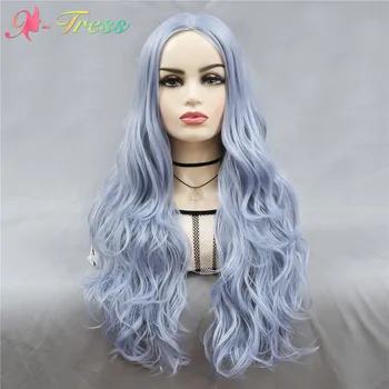 X-TRESS Pure Blue Colored Synthetic Machine Made Wigs Fluffy Soft Long Wavy Middle Part Hair Wig With Natural Hairline Women Wig
X-TRESS Pure Blue Colored Synthetic Machine Made Wigs Fluffy Soft Long Wavy Middle Part Hair Wig With Natural Hairline Women Wig