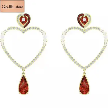QSJIE High quality SWA, "new style" romantic heart-shaped large circle decorated lady's Earrings Charming fashion jewelry
QSJIE High quality SWA, "new style" romantic heart-shaped large circle decorated lady's Earrings Charming fashion jewelry