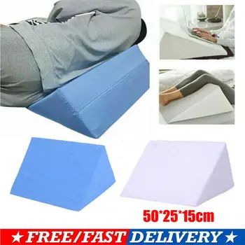 Side Triangle Pillows 50x25x15cm Acid Reflux Foam Bed Wedge Pillow Elevation Cushion Back Leg Lumbar Support 
Side Triangle Pillows 50x25x15cm Acid Reflux Foam Bed Wedge Pillow Elevation Cushion Back Leg Lumbar Support