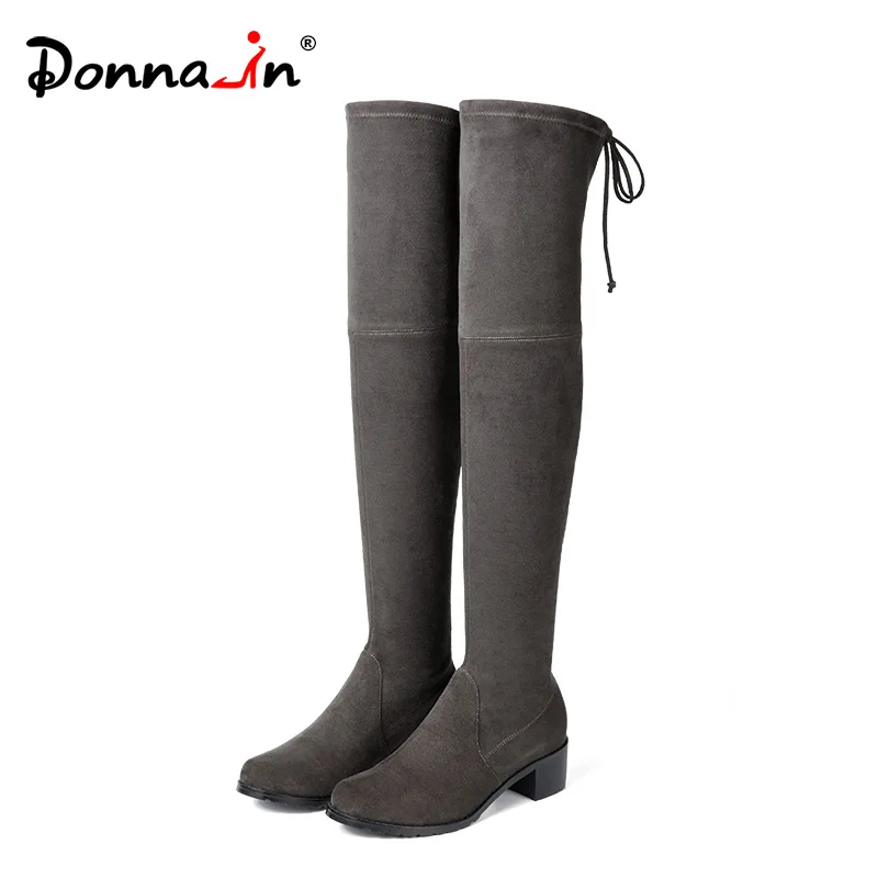 Donnain 2019 Autumn Winter Women Sexy Elastic Over the Knee Boots Med Heels Round Toe Thigh High Boots Stretch Fabric Shoes
Donnain 2019 Autumn Winter Women Sexy Elastic Over the Knee Boots Med Heels Round Toe Thigh High Boots Stretch Fabric Shoes