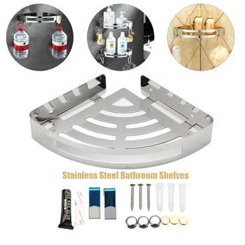 Wall Mount Single Layer Toilet Corner Shelf Shampoo Shower Gel Lotion Storage Rack Durable Stainless Steel Shelves Bathroom
Wall Mount Single Layer Toilet Corner Shelf Shampoo Shower Gel Lotion Storage Rack Durable Stainless Steel Shelves Bathroom