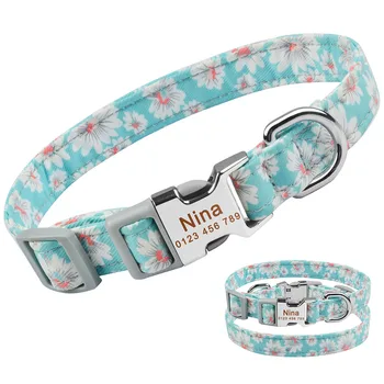 AiruiDog Nylon Flower Dog Collar Personalised Pet Custom Engraved Name ID Tag Adjustable
AiruiDog Nylon Flower Dog Collar Personalised Pet Custom Engraved Name ID Tag Adjustable