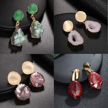 2019 New Natural Dangle Drop Earrings Resin Stone Vintage Hanging Earrings for Women Elegant Geometric Earrings Brincos Bijoux
2019 New Natural Dangle Drop Earrings Resin Stone Vintage Hanging Earrings for Women Elegant Geometric Earrings Brincos Bijoux