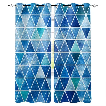 Luxury Curtains Geometric Triangle Blue Window Curtain Living Room Bedroom Drapes Panel Curtain for Living Room
Luxury Curtains Geometric Triangle Blue Window Curtain Living Room Bedroom Drapes Panel Curtain for Living Room