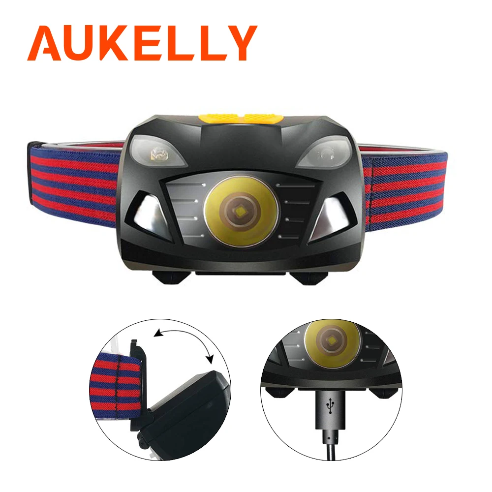 USB Rechargeable LED Headlamp Work Flashlight Waterproof Headlight 4 Modes White and Red Light for Running,Hiking,Lightweight 
USB Rechargeable LED Headlamp Work Flashlight Waterproof Headlight 4 Modes White and Red Light for Running,Hiking,Lightweight