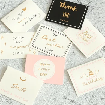 10pcs Creative Bronzing Greeting Card Wedding Valentine's Day Flower Message Blessing Card Birthday Party Decor Thank You Card
10pcs Creative Bronzing Greeting Card Wedding Valentine's Day Flower Message Blessing Card Birthday Party Decor Thank You Card