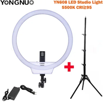 YONGNUO YN608 LED Video Light Photography Video Ring Light 5500K with Remote Controller +Carry Bag for Live Video
YONGNUO YN608 LED Video Light Photography Video Ring Light 5500K with Remote Controller +Carry Bag for Live Video