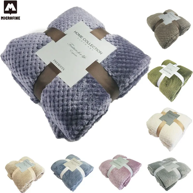 Фото Microfine трикотажное одеяло утяжеленное Флисовое с вафельным - купить