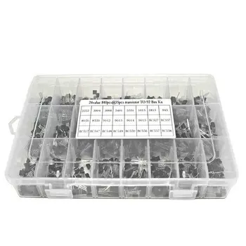 24 Values 480pcs NPN PNP Transistor TO-92 Power Transistor Assortment Kit Transistor Pack Three Pin Transistors
24 Values 480pcs NPN PNP Transistor TO-92 Power Transistor Assortment Kit Transistor Pack Three Pin Transistors