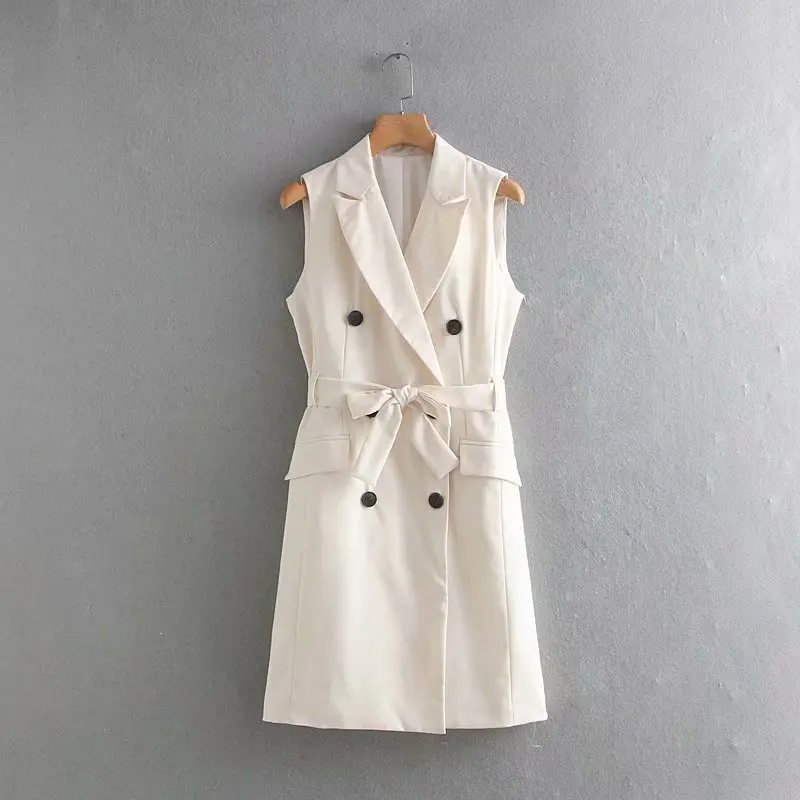 2019 Western Style Spring And Summer WOMEN'S Dress New Style Suit Vest Style Double Breasted Sleeveless Dress
2019 Western Style Spring And Summer WOMEN'S Dress New Style Suit Vest Style Double Breasted Sleeveless Dress