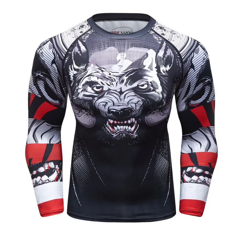 BJJ MMA Compression Rashguard T shirt Men Exercise Evil wolf 3D Print Work Out Fitness Tights Bodybuild Cross fit Rash Guard
BJJ MMA Compression Rashguard T shirt Men Exercise Evil wolf 3D Print Work Out Fitness Tights Bodybuild Cross fit Rash Guard