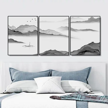 3 Panel Wall Art Chinese Landscape painting Canvas Art Vintage Posters and Prints Home Decorative Wall Pictures for Living Room 
3 Panel Wall Art Chinese Landscape painting Canvas Art Vintage Posters and Prints Home Decorative Wall Pictures for Living Room