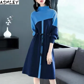 design Long 2020 style Sweater Elegant Streetwear Women's Long sleeve Pullover Sweater Autumn Casual Sweater dress Female
design Long 2020 style Sweater Elegant Streetwear Women's Long sleeve Pullover Sweater Autumn Casual Sweater dress Female